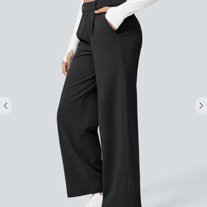 High Waisted Pocket Straight Leg Work Pants